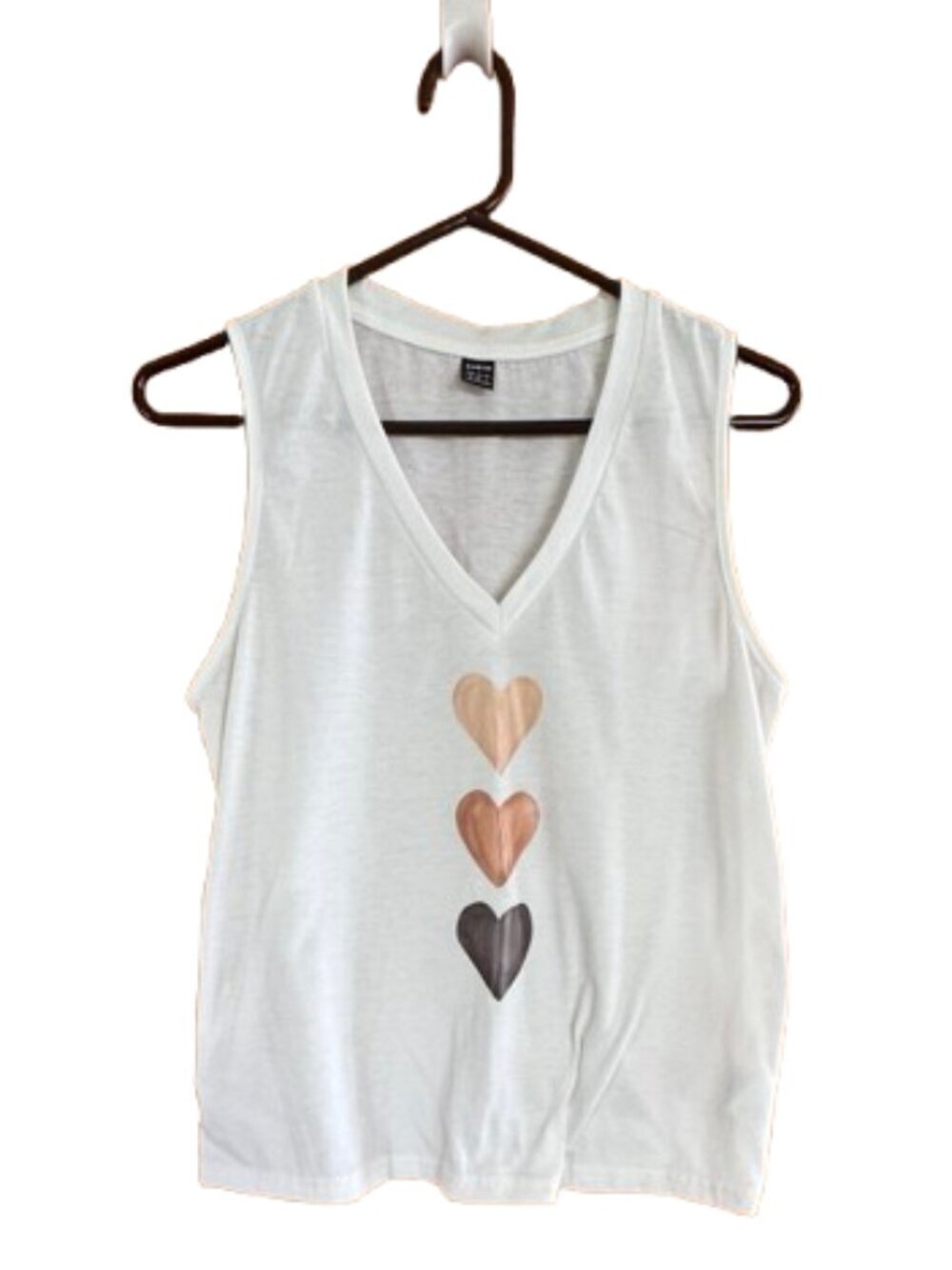 Shein White Size Small V-Neck Sleeveless Top - NWOT (B15) - Picture 2 of 4